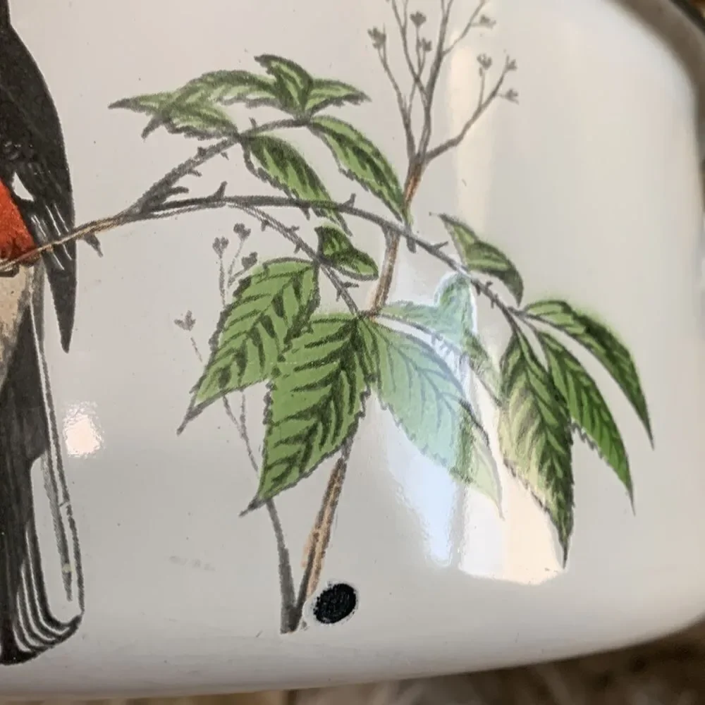 Delano Studios Dela-Ware Hand Colored Bird Pot Vintage Retro - Picture 15 of 17